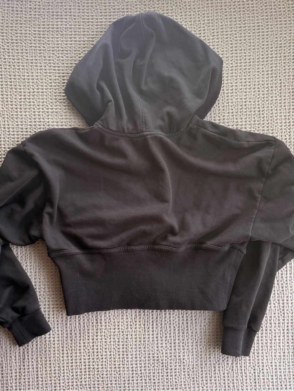 JoyLab Black Cropped Zip Hoodie Jacket - Picture 4 of 4